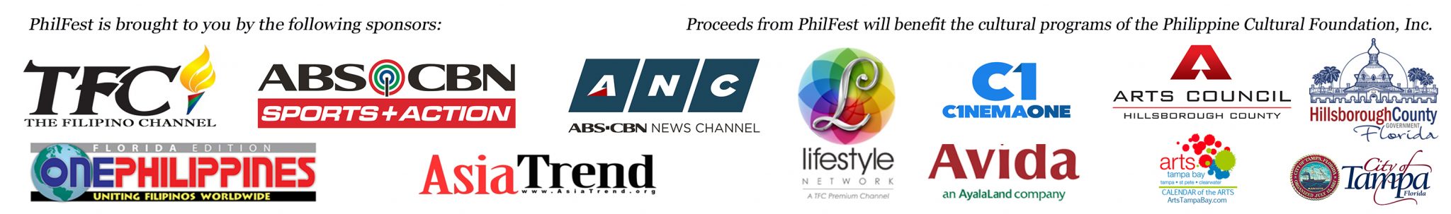 PhilFest 2016 Sponsors